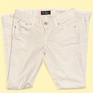 Guess Women's Low Rise White Skinny Jeans